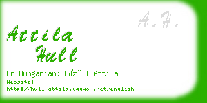 attila hull business card